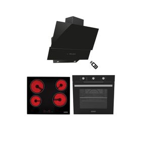 Alveus Kapadokya AV20-AF860 -AD09 Siyah 3'lü Ankastre Set