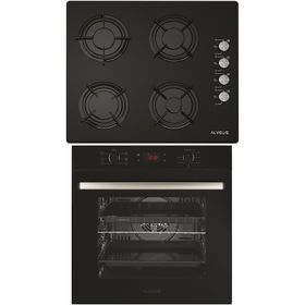 Alveus Kristal ALV MFA 627 - ALV GLS 640 Siyah 2'li Ankastre Set