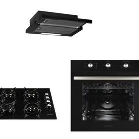 Alveus MFA 604-F5 ECR-GLS 640 Siyah 3'lü Ankastre Set