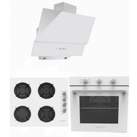 Alveus MOD300-GLS640-MFA614 Beyaz 3'lü Ankastre Set