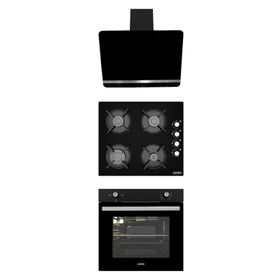Alveus New 604 Bindesit - GLS640-MFA604 Siyah 3'lü Ankastre Set