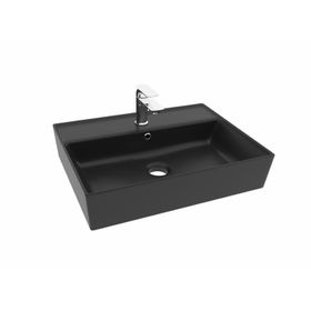 Alvit Architect Siyah 38x50 Cm Tezgah Üstü Lavabo