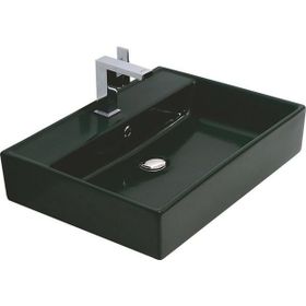 Alvit Architect Siyah 38x50 Cm Tezgah Üstü Lavabo
