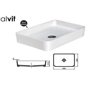 Alvit Slim Beyaz 45 Cm Banyo Dolabı