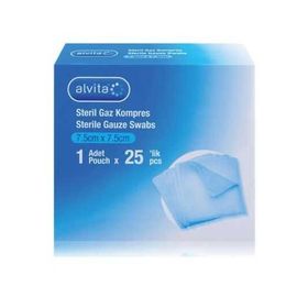 Alvita 7.5x7.5 cm 1 Adet 25'li Kompres Steril Gazlı Bez
