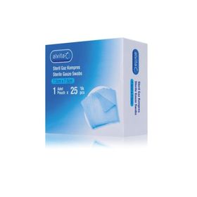 Alvita 7.5x7.5 cm 1 Adet 25'li Kompres Steril Gazlı Bez
