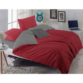 Always Çift Kişilik Çift Taraflı Pamuklu Kırmızı 200x220 cm Nevresim Takımı