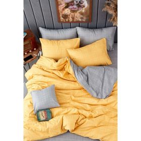 Always Çift Kişilik Çift Taraflı Pamuklu Sarı 200x220 cm Nevresim Takımı