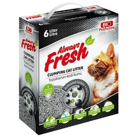 Always Fresh 6 lt Aktif Karbonlu Topaklaşan Bentonit Kedi Kumu