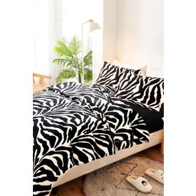 Always Zebra Ranforce Çarşafı Lastikli Çift Kişilik Nevresim Takımı