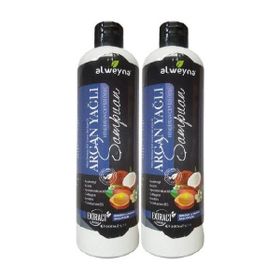 Alweyna Argan ve Hindistan Cevizi Özlü 2x400 ml Bitkisel Şampuan