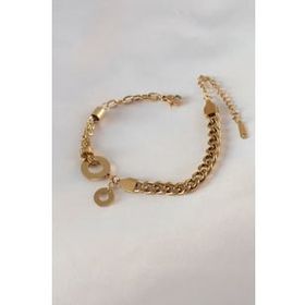 AlyaStore 316L Çelik Gold Renk 2'li Zincir Model Kadın Bileklik