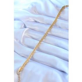 AlyaStore 316L Çelik Gold Renk 2'li Zincir Model Su Yolu Model Zirkon Taşlı Kadın Bileklik