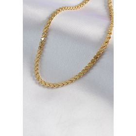 AlyaStore 316L Çelik Gold Renk Arpa Zincir Model Kadın Kolye