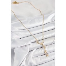 AlyaStore 316L Çelik Gold Renk Çiçek Model Kadın Kolye
