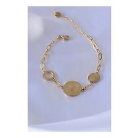 AlyaStore 316L Çelik Gold Renk Elizabeth İşleme Kadın Bileklik