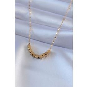 AlyaStore 316L Çelik Gold Renk Kadın Şans Kolyesi