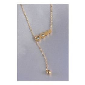 AlyaStore 316L Çelik Gold Renk Sallantı Detay Zirkon Taşlı Kadın Kolye