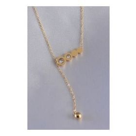 AlyaStore 316L Çelik Gold Renk Sallantı Detay Zirkon Taşlı Kadın Kolye