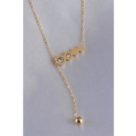 AlyaStore 316L Çelik Gold Renk Sallantı Detay Zirkon Taşlı Kadın Kolye
