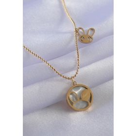 AlyaStore 316L Çelik Gold Renk Tavşan Model Kadın Kolye