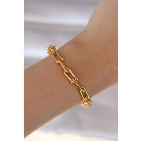 AlyaStore 316L Çelik Gold Renk Tiffany Model Kadın Bileklik
