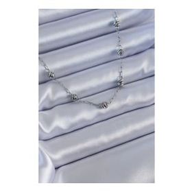 AlyaStore 316L Çelik Gümüş Renk Arpa Baget Model Kadın Kolye