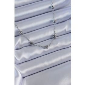 AlyaStore 316L Çelik Gümüş Renk Arpa Baget Model Kadın Kolye