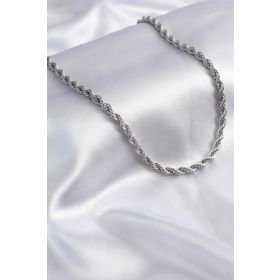 AlyaStore 316L Çelik Gümüş Renk Burgu Model Kadın Kolye