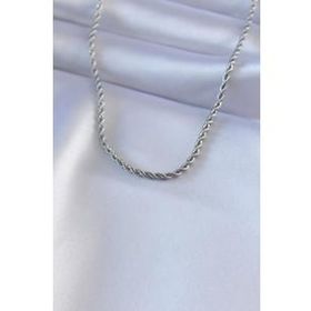 AlyaStore 316L Çelik Gümüş Renk Burgu Model Kadın Kolye