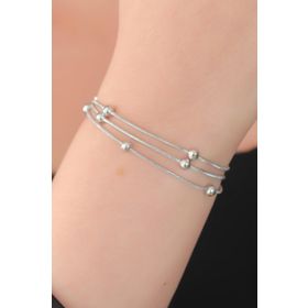 AlyaStore 316L Çelik Gümüş Renk Minimal Top Figür Kadın Bileklik