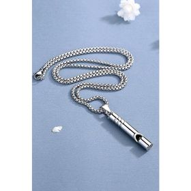 AlyaStore Acil Durum Düdüğü 316L Çelik Kararma Yapmaz Yüksek Unisex Desibel Kolye