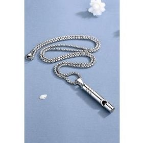 AlyaStore Acil Durum Düdüğü 316L Çelik Kararma Yapmaz Yüksek Unisex Desibel Kolye