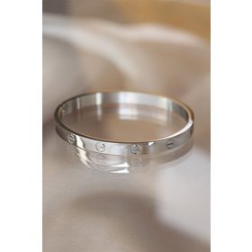 AlyaStore Silver Renk Cartier Çelik Bilezik