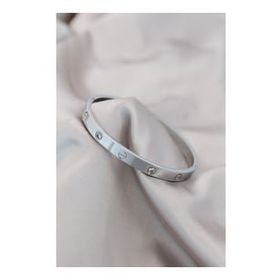 AlyaStore Zirkon Taşlı Cartier Çelik Gümüş Renk Bileklik