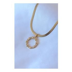 Amazeus 316L Çelik Gold Renk İtalyan Zincir Xoxo Model Zirkon Taşlı Kadın Kolye