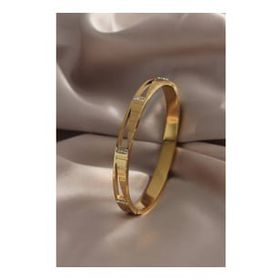 Amazeus 316L Çelik Gold Renk Renkli Zirkon Taş Detay Kadın Kelepçe