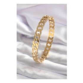 Amazeus 316L Çelik Gold Renk Zincir Model Zirkon Taşlı Kadın Kelepçe