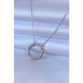 Amazeus 316L Çelik Gold Renk Zirkon Taşlı Xoxo Kadın Kolye