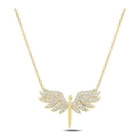 Amazeus 925 Ayar Gold Mikail Meleği Kadın Gümüş Kolye