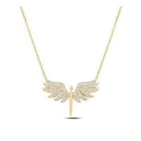 Amazeus 925 Ayar Gold Mikail Meleği Kadın Gümüş Kolye