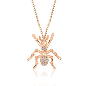 Amazeus 925 Ayar Rose Örümcek Kadın Gümüş Kolye