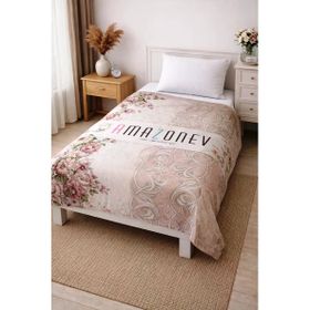 Amazon Ev Damaks Kahve 160x240 cm Pamuk Dokuma Tek Kişilik Pike