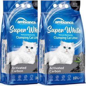 Ambiance Süper White Aktif Karbonlu 2x10 lt Kedi Kumu