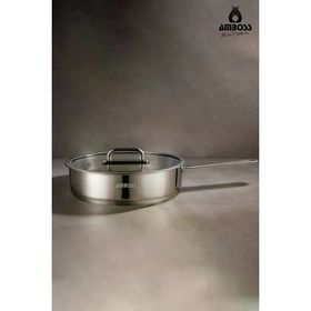 Amboss 26x6 cm Nova Paslanmaz Çelik Cam Kapaklı Tava
