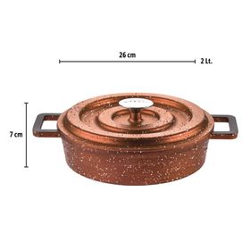 Amboss 7 Parça Copper Bakır Kırçıllı Döküm Tencere Seti