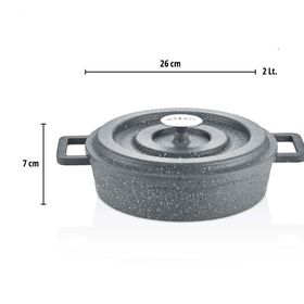 Amboss 7 Parça Copper Gri Döküm Tencere Seti