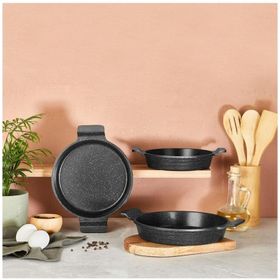 Amboss Astral 3 Parça Granit Döküm Sahan Seti