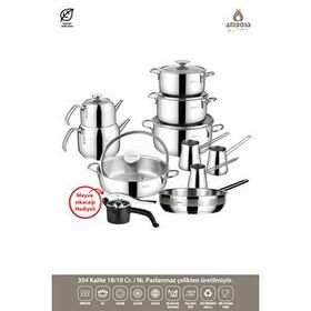 Amboss Big Chef 21 Parça Paslanmaz Çelik Tencere Tava Çeyiz Seti