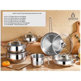Amboss CHE-1661 Chef 11 Parça Paslanmaz Çelik Tencere Seti
